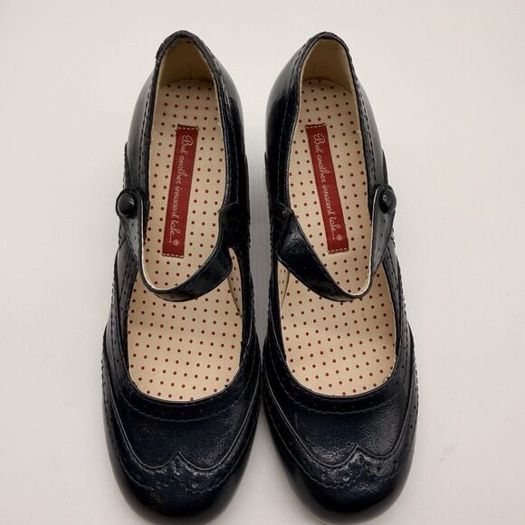 But Another Innocent Tale Shoes Womens 6.5 Blue Strap Heels Anthropologie BAIT - Picture 5 of 9